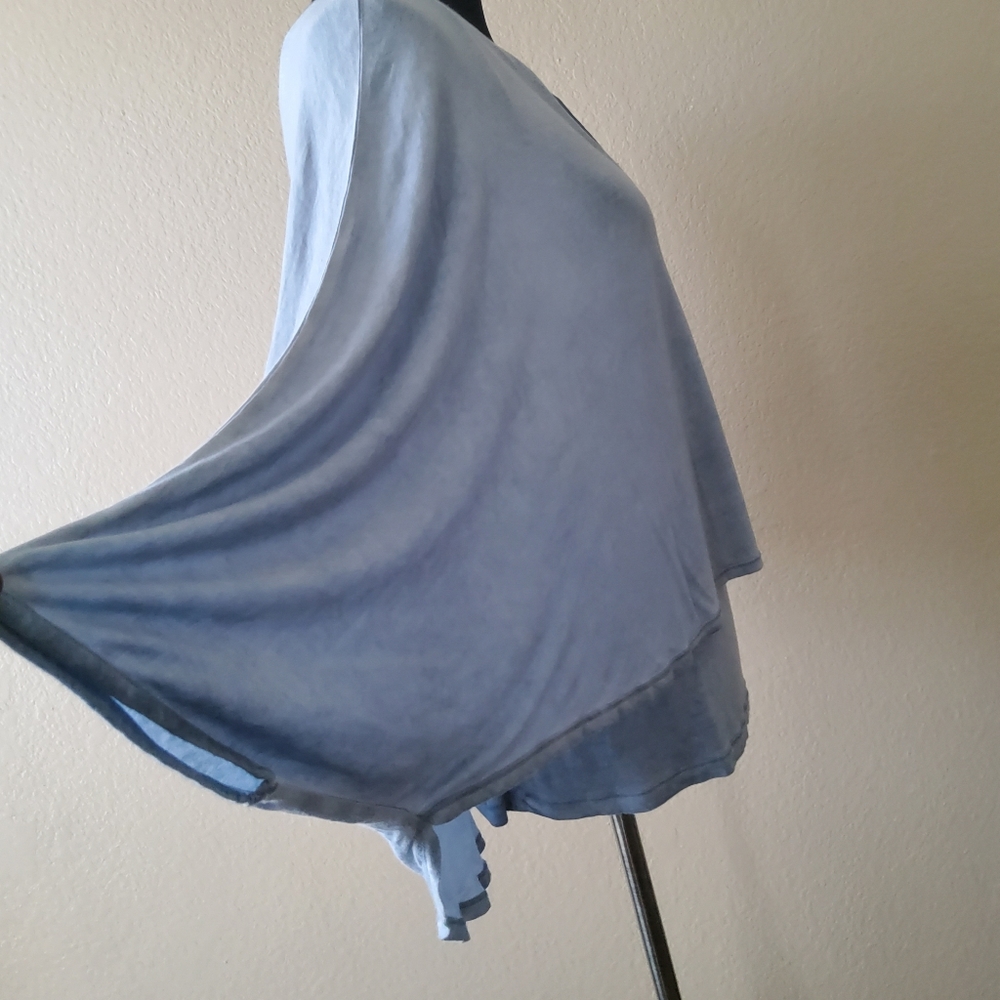 XCVI Wearables Overlay Knit Top Size S Blue New - Picture 5 of 9